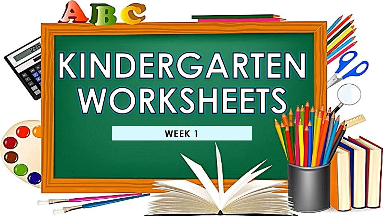 kinder worksheet week 1