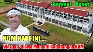 Kdm Diserbu  Warga Jonggolresmikan Sman3 Jonggol Kdm Disambut  Ribuan Warga