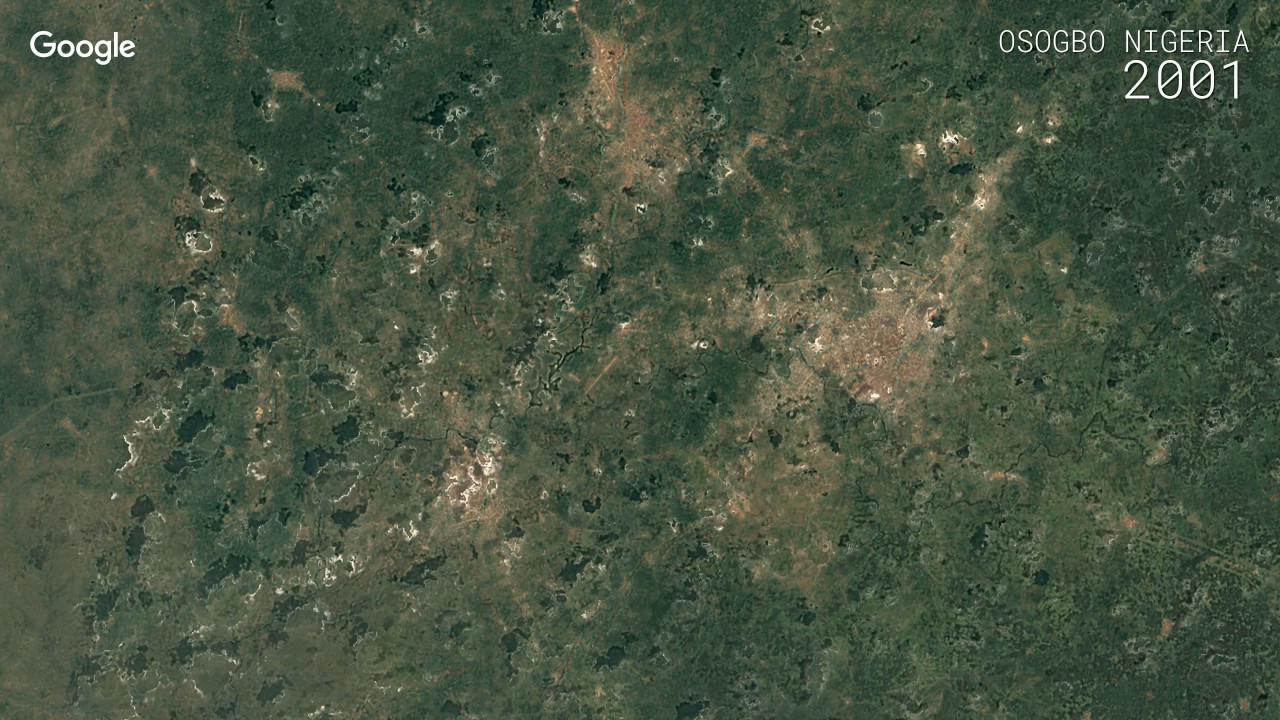 Google Timelapse: Osogbo Nigeria