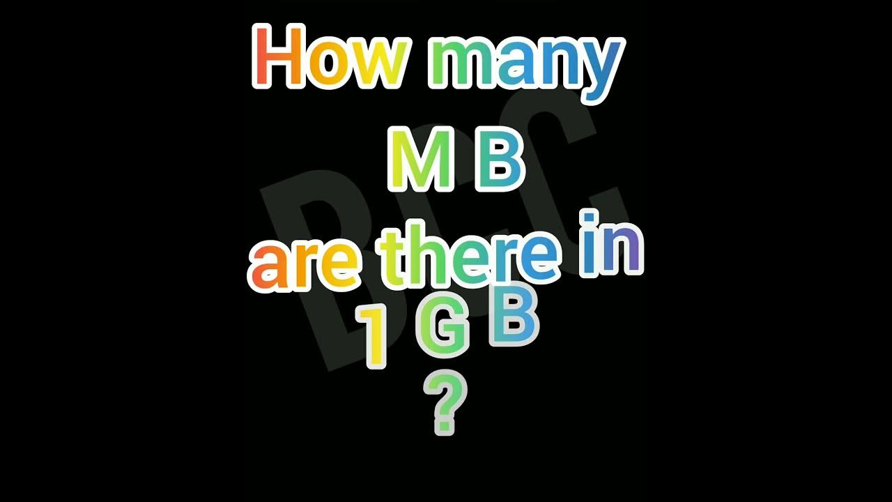 how many mb in one gb⁉️ 1gb mb😊 YouTube