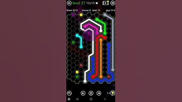 How To Solve Flow Free Hexes Jumbo Hextangle Pack Level 37 12x15 Walk Through Solution Walkthrough