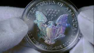 2004 Silver American Eagle Colorized