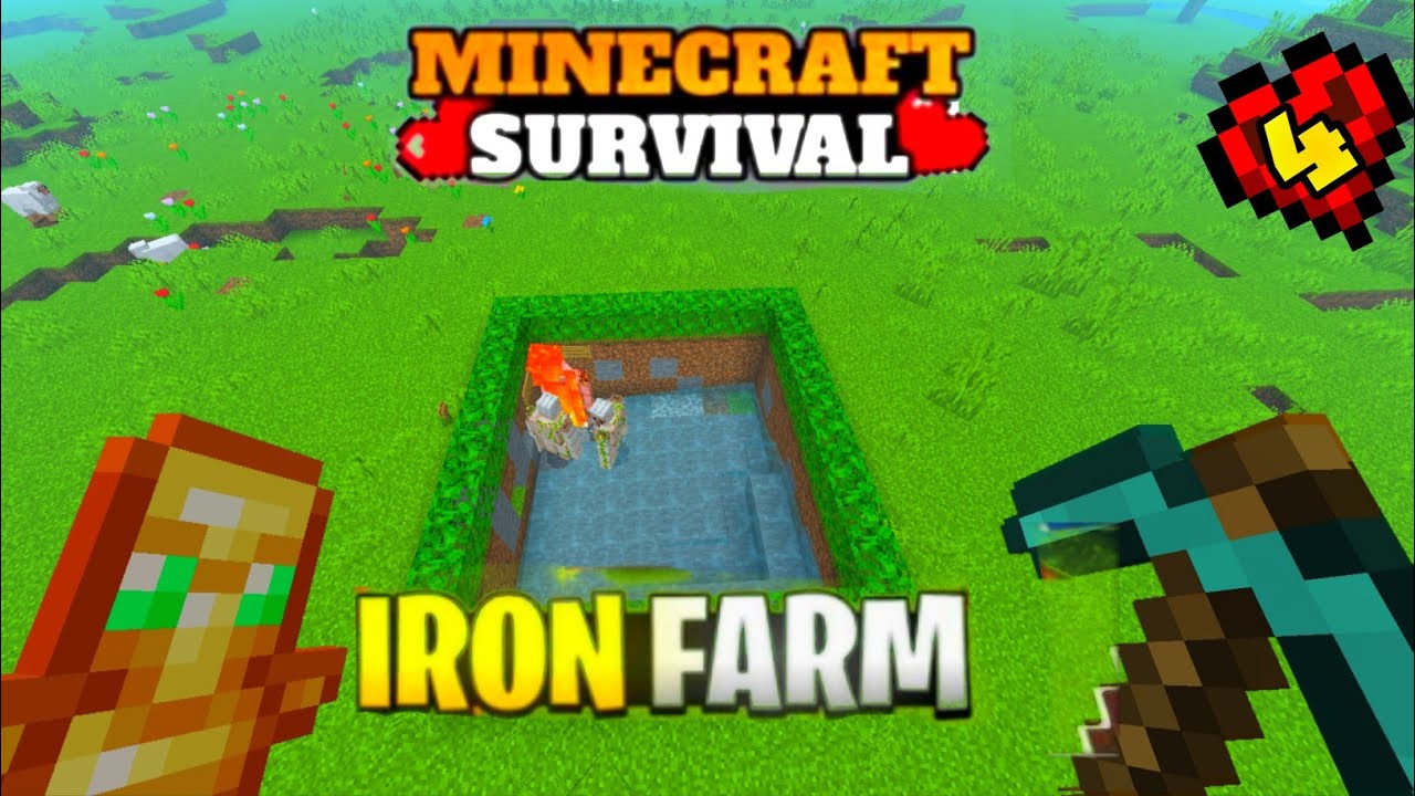 Minecraft Pe 1.21 Ultimate Iron Farm 🔥| Minecraft PE Survival Series #5 ...