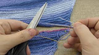 Seamless Lanesplitter skirt - grafting the seam and double folded belt