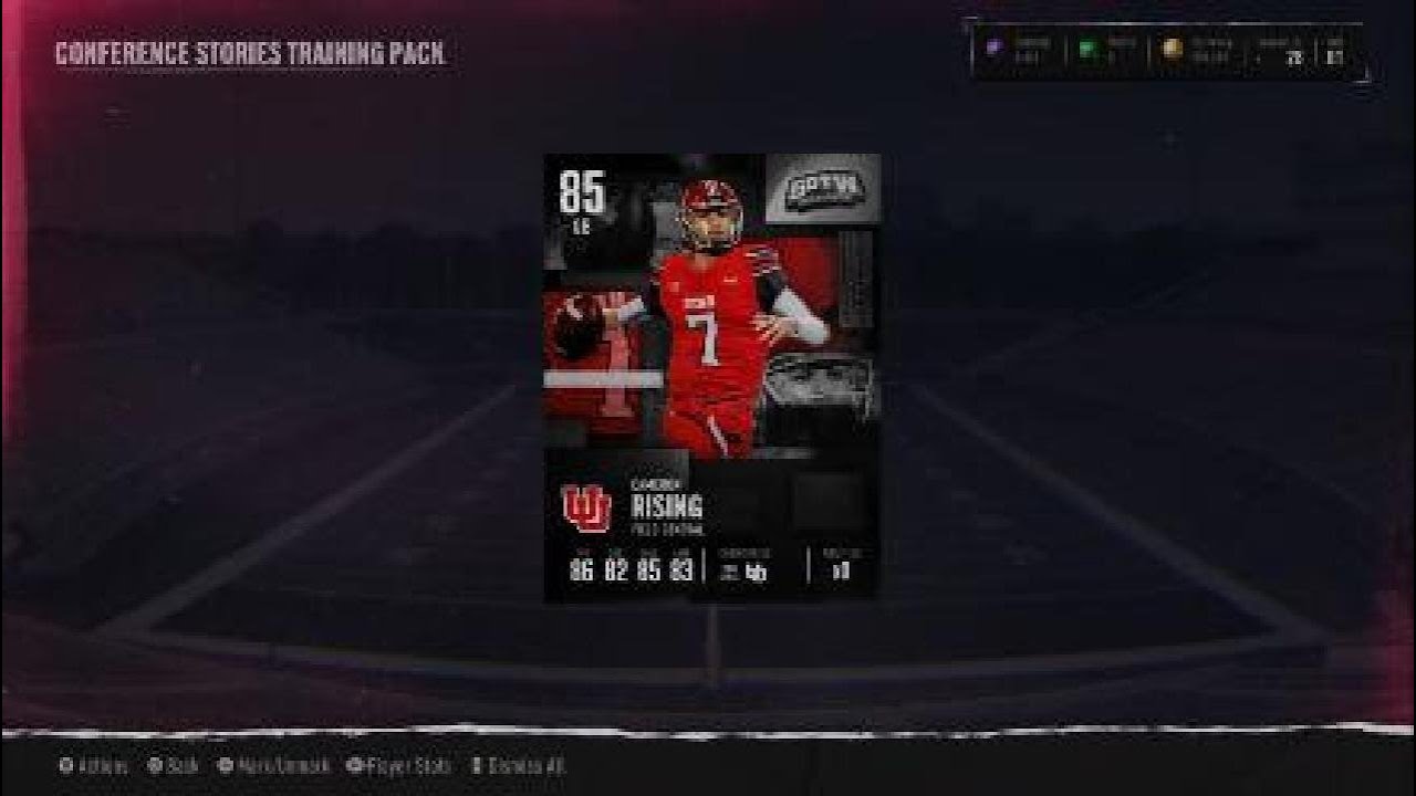 College Football 25 CUT Conference Story Training Pack Opening 1st LTD Pull of year!