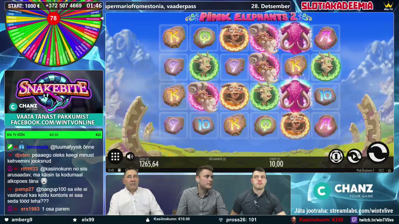 Win TV Slotiakadeemia (Chanz): SUUR VÕIT! Pink Elephants 2 boonusmäng