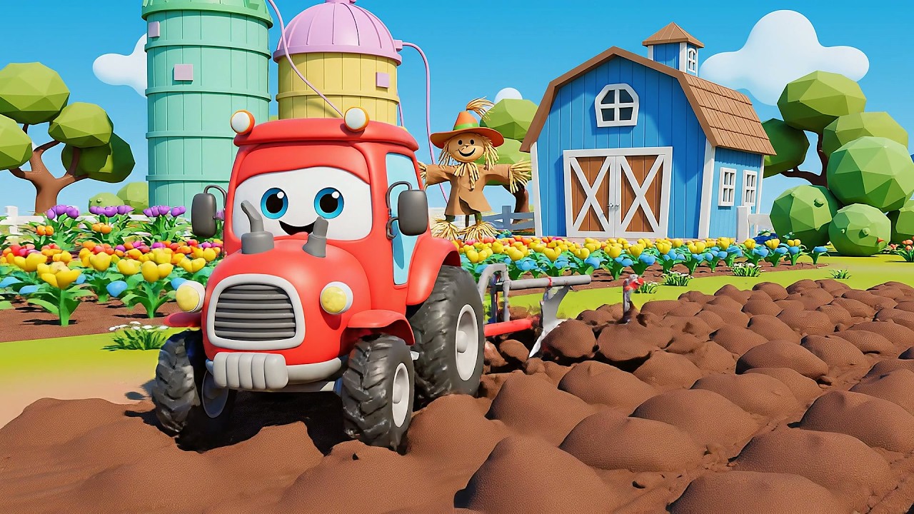 El Pequeño Tractor Hace Chucu Chucu Chí | Canciones de Granja y Vehículos para Niños