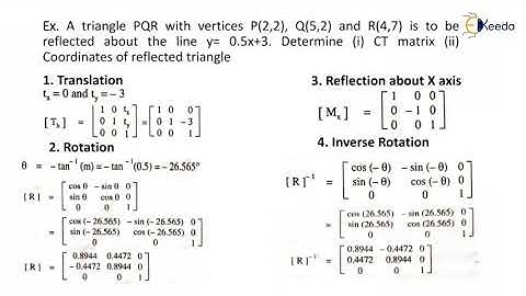 Numerical on Reflection About Line - CAD/CAM/CAE