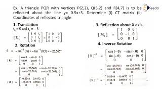 Numerical on Reflection About Line - CAD/CAM/CAE
