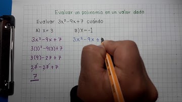 EVALUAR UN POLINOMIO EN ALGÚN VALOR DADO