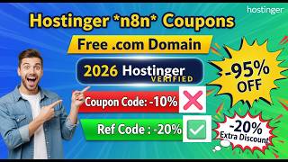Hostinger n8n Hosting Coupon Code 2026 + Free Domain