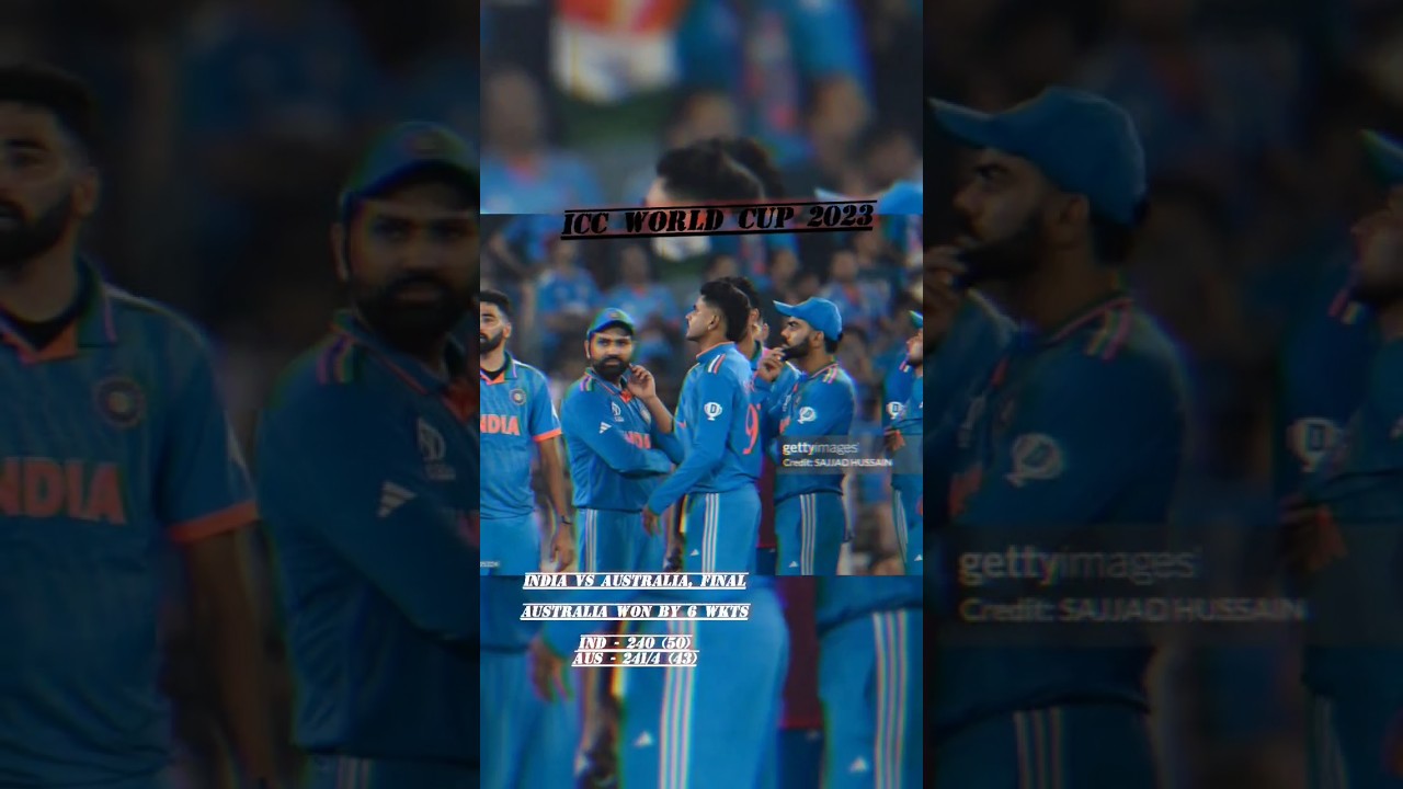  Team India Sad Moments Of World Cup 2023 India Sad Status  indvsaus  iccworldcup2023  cricket