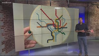 Cross-stitch map of DC Metro | Greatest Hit