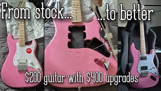 Celebrity MODDING MY SQUIER SONIC HT H STRATOCASTER - $200 GUITAR WITH $400 UPGRADES Profile