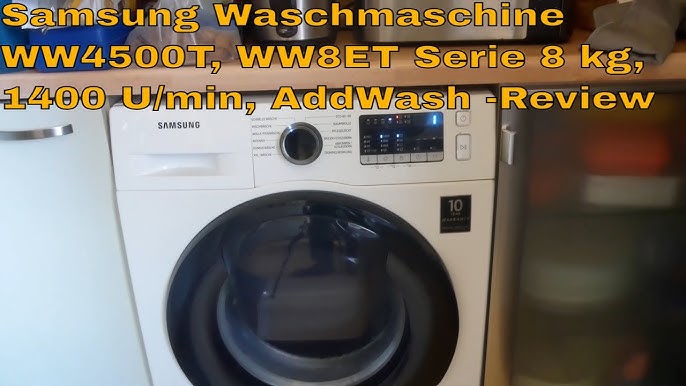 Samsung Waschmaschine WW5500T, 1400 U/min, AddWash, 8 kg, WW81T554AAW/S2 -  YouTube | Frontlader