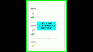 EASY ASVAB Math Knowledge Questions 2026 | Fast Drill Practice Test with Answers (VIRAL)