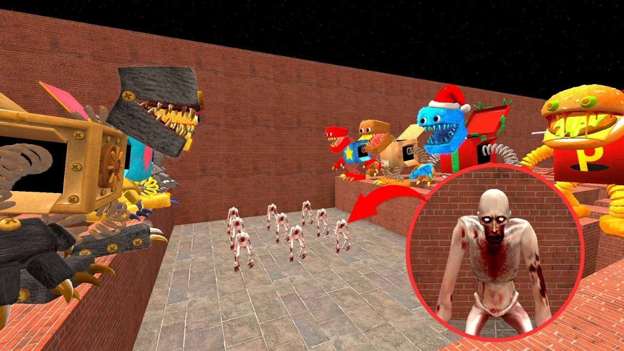 Best of SCP 096 vs ALL BOXY BOO POPPY PLAYTIME in Garry's Mod!