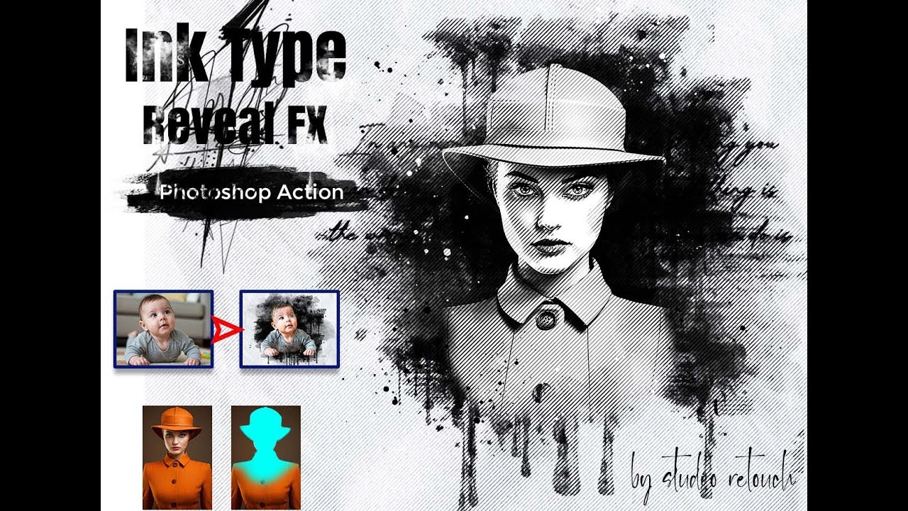 Ink Type Reveal FX Photoshop Action