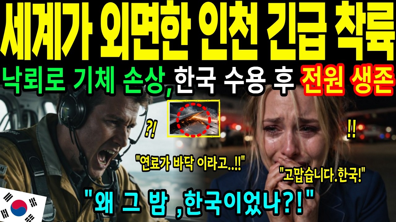 [해외감동사연] 전 세계가 거부한 낙뢰 파손 비행기… 인천공항만 문 열어 320명 살린 비상착륙의 밤