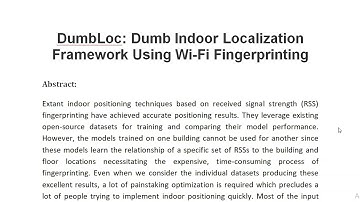 DumbLoc Dumb Indoor Localization Framework Using Wi Fi Fingerprinting