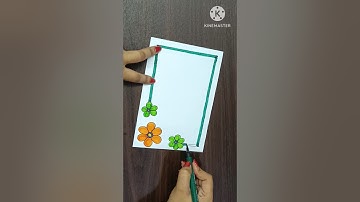 Easy border design for project #shorts #borderdesigns #borderdesignsforproject #art #drawing #viral