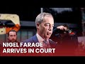 Nigel Farage appears in court as man faces sentencing over death threat