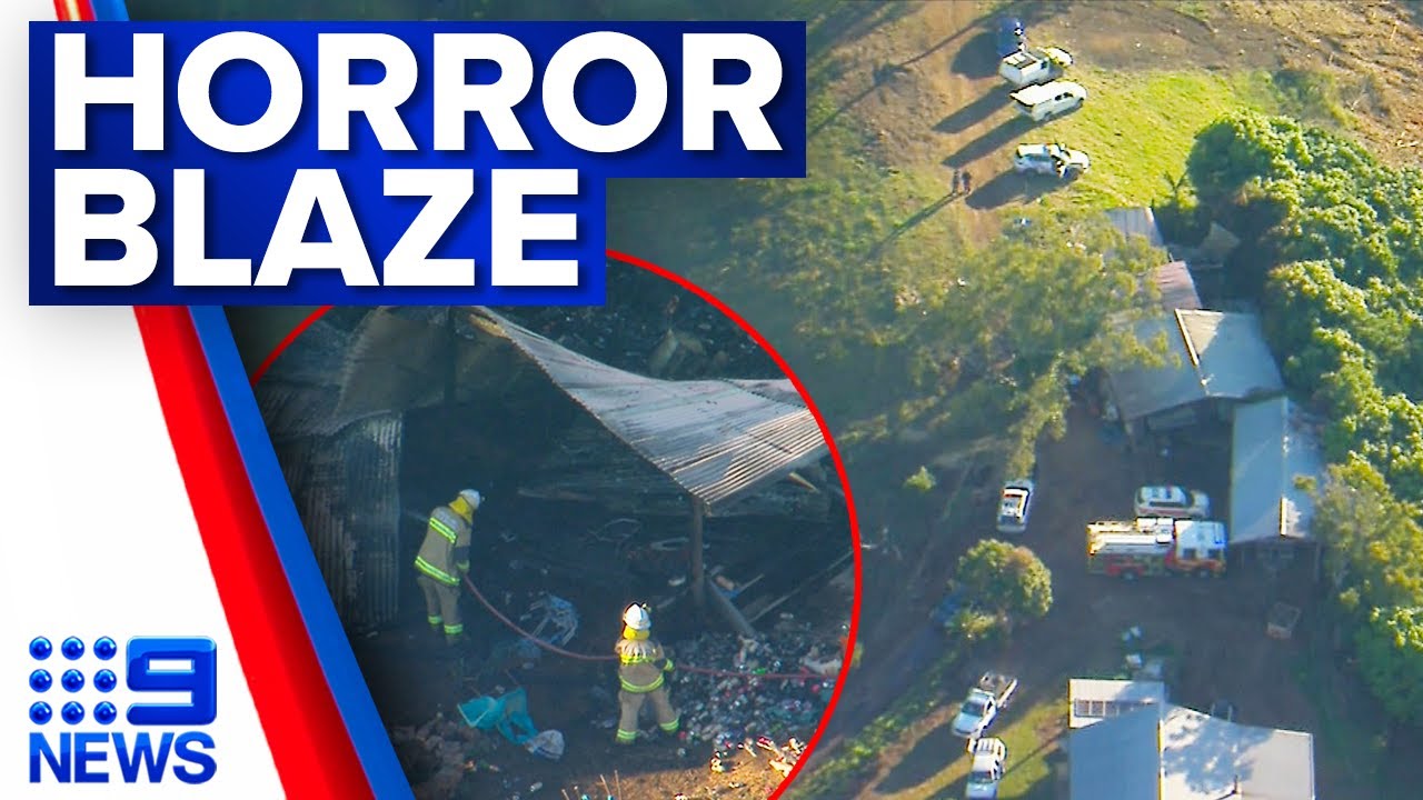 Fatal fire erupts inside caravan in Brisbane’s west | 9 News Australia