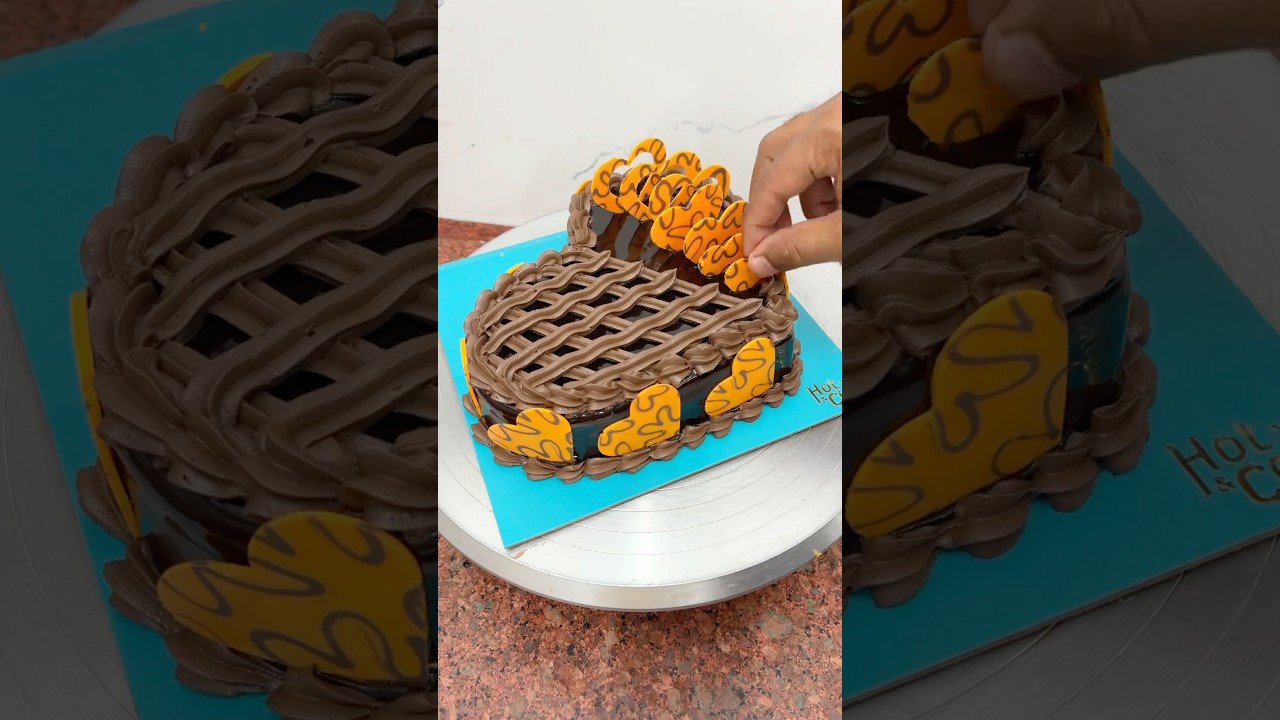 Amazing chocolate heart shape cake 