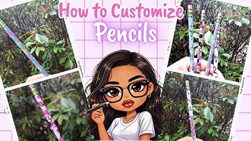 How to Customize Pencils with sticker paper ✏️✏️✏️ ✏️
