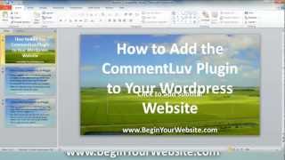 How to Add the CommentLuv Plugin to Your Wordpress Website