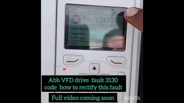 Abb drive 3130 fault code how to rectify this fault #tech #electrical #leaning #drive l #vfd #error