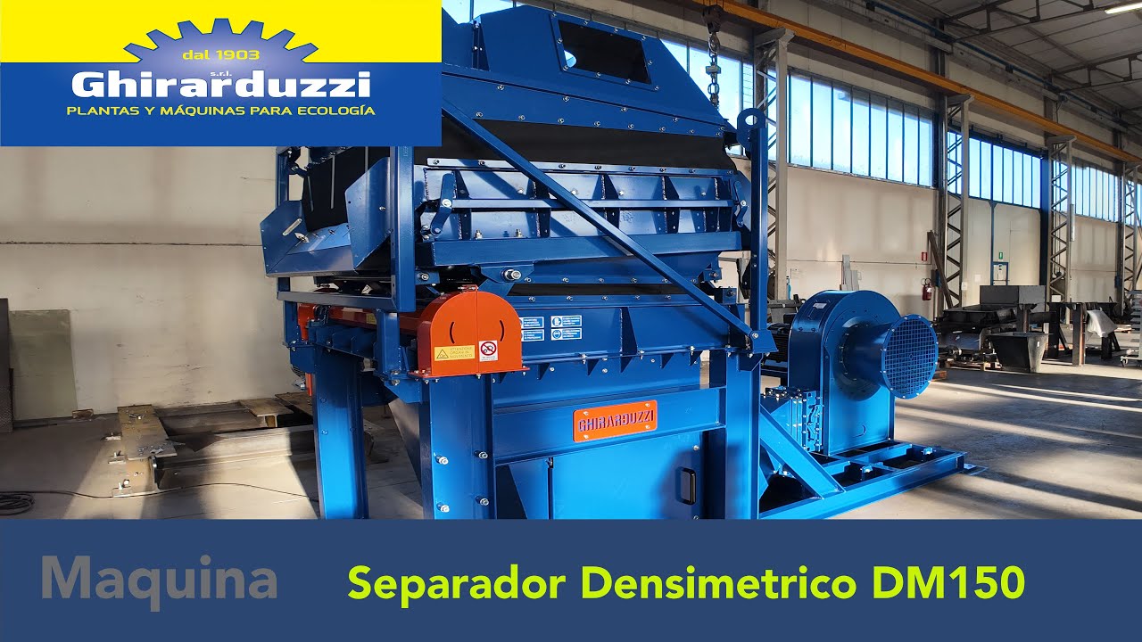 Separador densimétrico DM150 para áridos - GHIRARDUZZI SRL