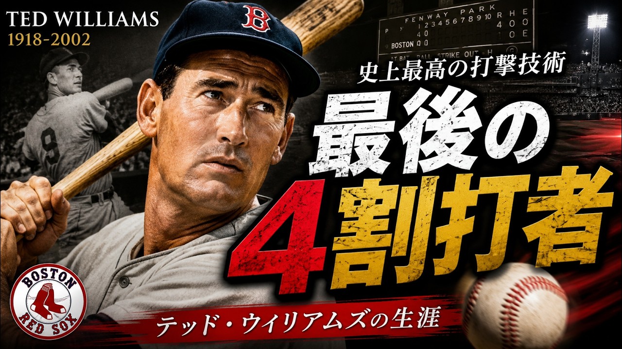 なぜテッド・ウィリアムズは最後の4割打者になれたのか？驚異の打撃