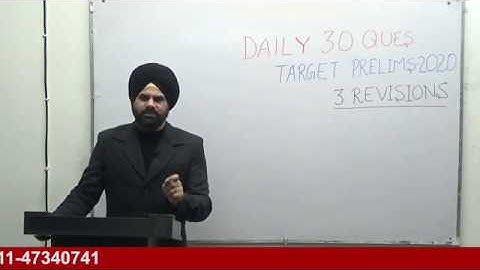 DAILY 30 QUESTIONS TARGETING PRELIMS 2020
