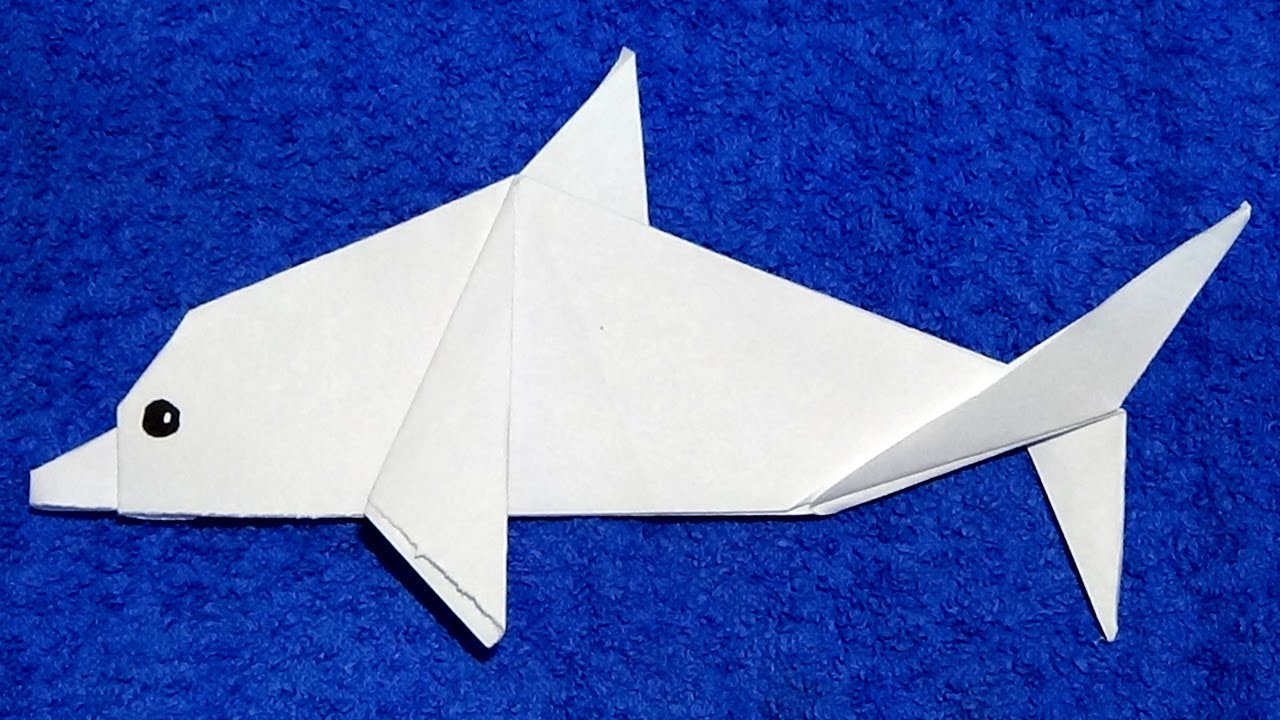 Cómo hacer un DELFIN de papel - YouTube