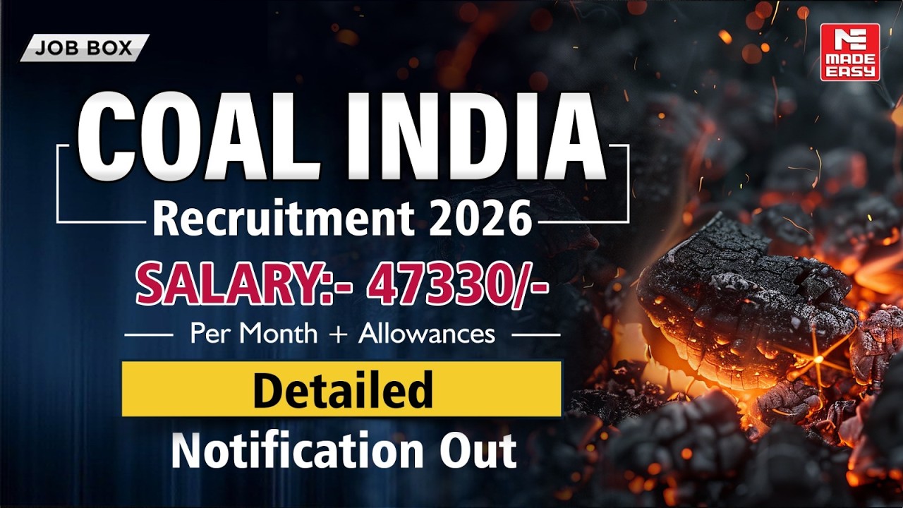 COAL INDIA NCL Recruitment 2026 🔥 Salary ₹47K+ | Exam Pattern & Eligibility
