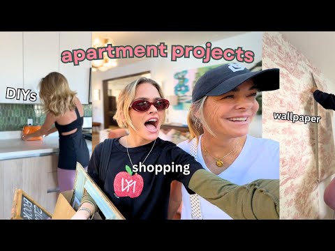 moving vlog: apartment shopping, haul, decor, projects, settling in🔨🌟🏠