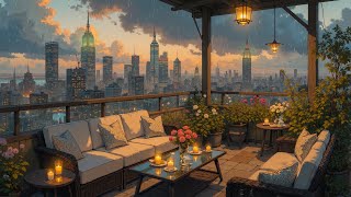 Warm Sofa on Lofi Balcony in Japan  Rainy Night 🌙 Peaceful Raindrop Notes | For Study, Sleep