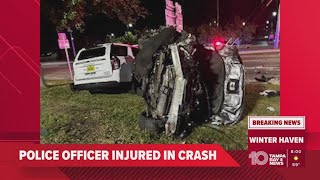 Winter Haven police officer, 21-year-old injured following 'violent crash'