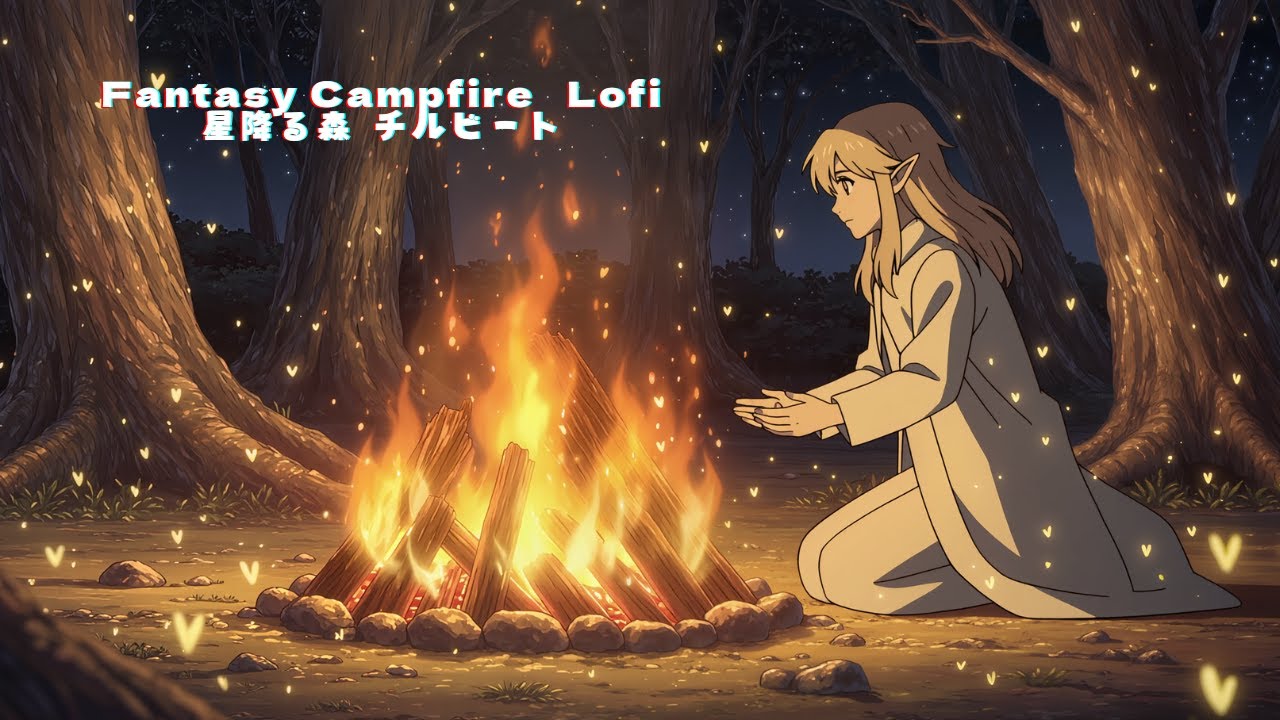 Fantasy Campfire Lo-fi Relaxing Beats Under the Stars焚き火