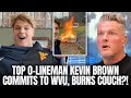 Top OL Recruit Kevin Brown Commits To WVU, Burns A Couch Live with Pat McAfee
