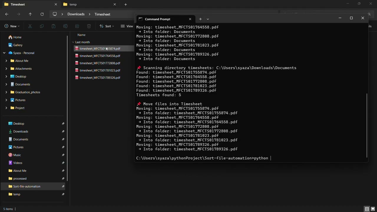 Sorting Files Automation using Python (Script Demo)