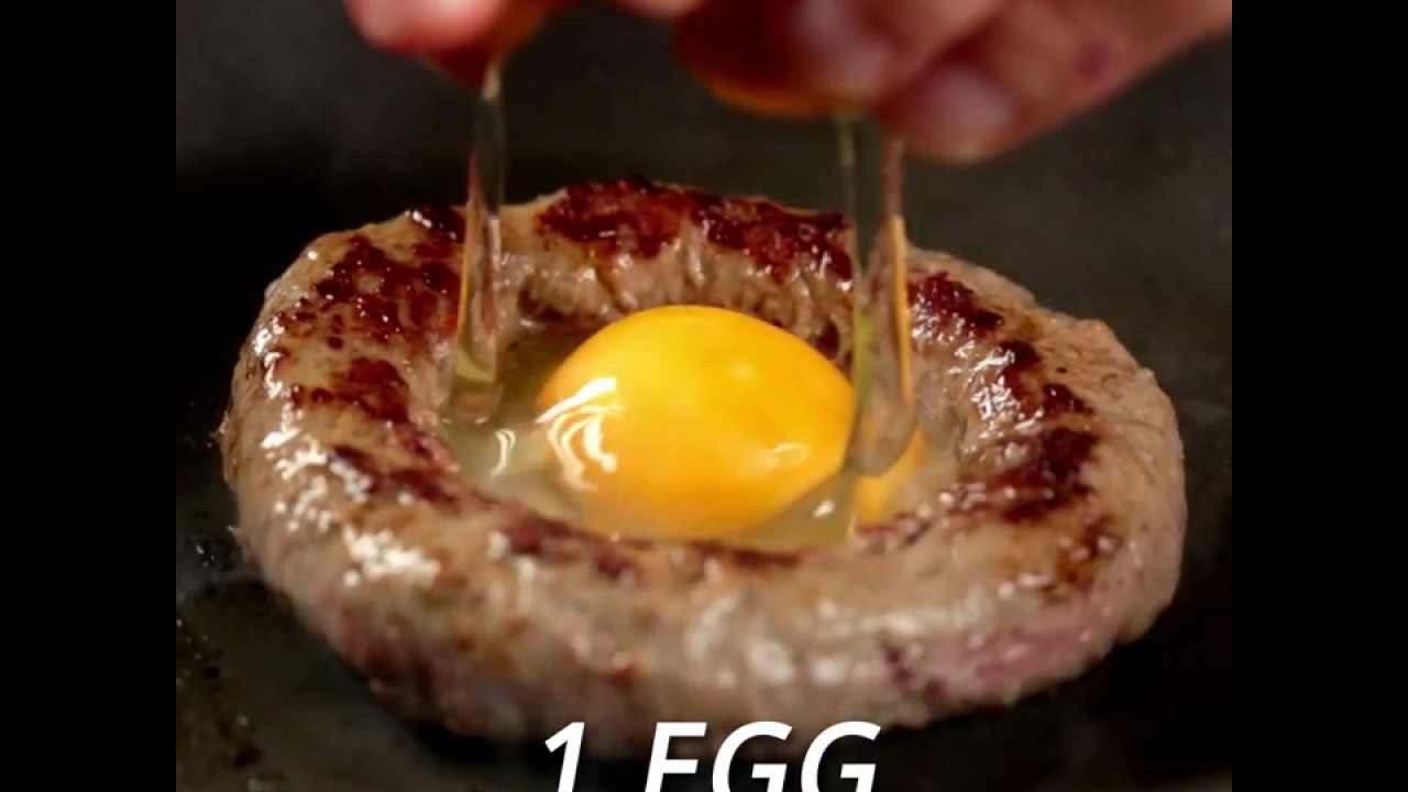 Egg In A Hole Burger So Delicious