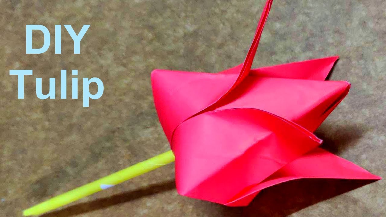 How to Make Color Paper Tulip II Easy Origami Paper Tulip II Tulip