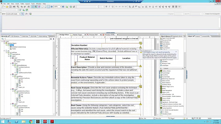 AEM Designer Tutorial 12: Designing a Form as a Table