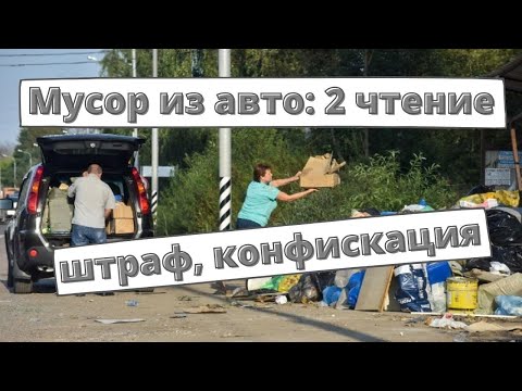 Штрафы и конфискацию за выброс мусора из машин одобрили во 2-м чтении