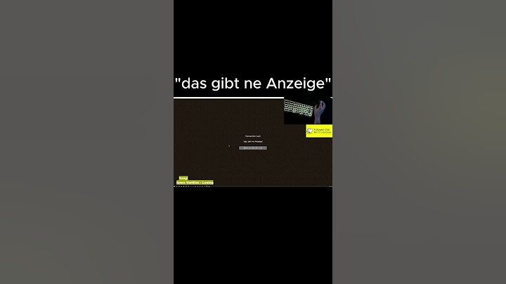"das gibt ne Anzeige" Server Kick