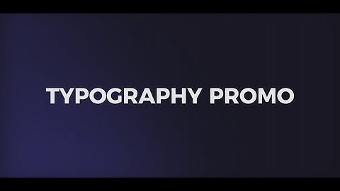 Dynamic Typography Promo Premiere Pro Templates