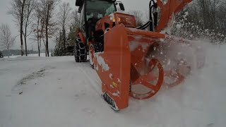 736 Moving Snow Before The Winter Heatwave. Kubota LX2610 Tractor. Part 1  4K by GP Outdoors 8,827 views 3 months ago 11 minutes, 36 seconds