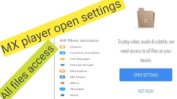 MX player open settings problem all files access MX player me permission kaise de MX player problem